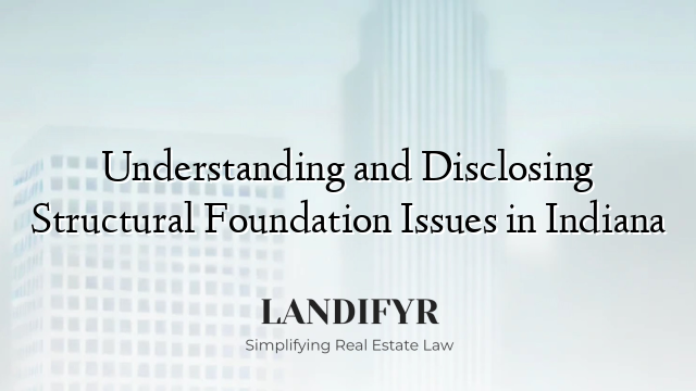 Understanding and Disclosing Structural Foundation Issues in Indiana