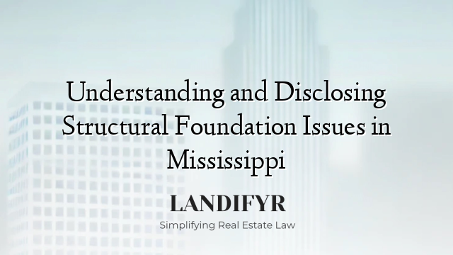 Understanding and Disclosing Structural Foundation Issues in Mississippi