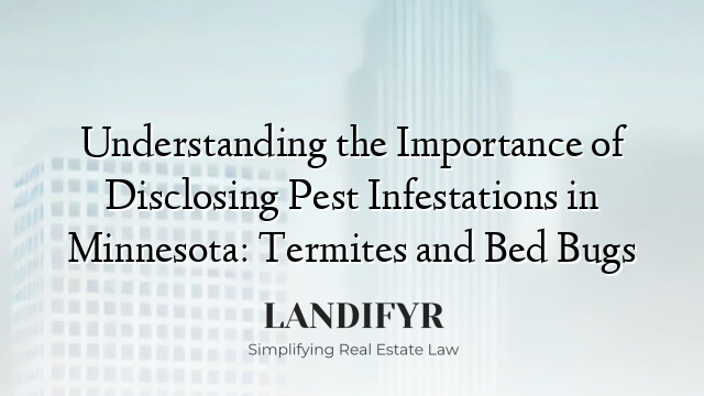 Understanding the Importance of Disclosing Pest Infestations in Minnesota: Termites and Bed Bugs