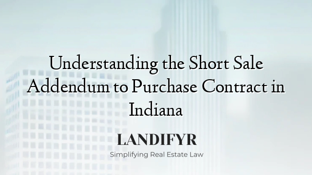 Understanding the Short Sale Addendum to Purchase Contract in Indiana