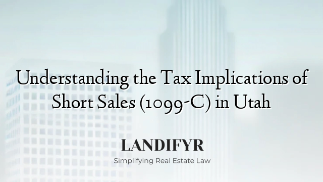 Understanding the Tax Implications of Short Sales (1099-C) in Utah