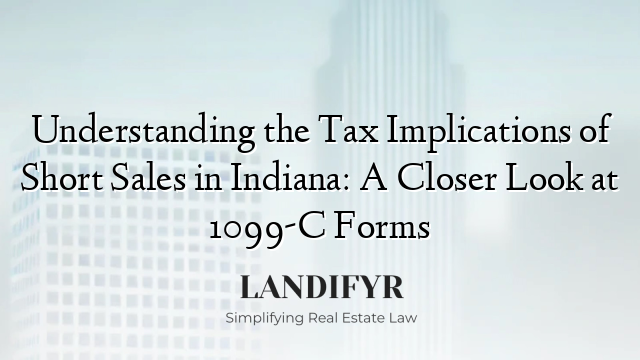 Understanding the Tax Implications of Short Sales in Indiana: A Closer Look at 1099-C Forms