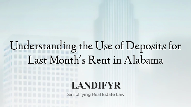 Understanding the Use of Deposits for Last Month's Rent in Alabama