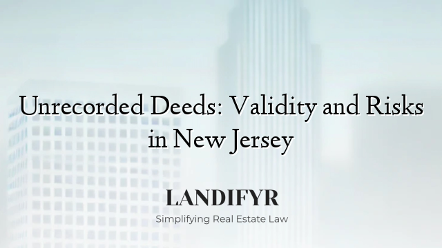 Unrecorded Deeds: Validity and Risks in New Jersey