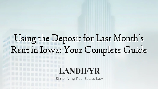 Using the Deposit for Last Month's Rent in Iowa: Your Complete Guide