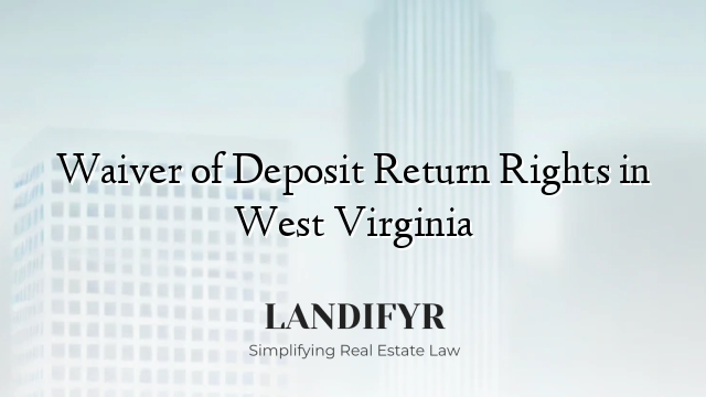 Waiver of Deposit Return Rights in West Virginia