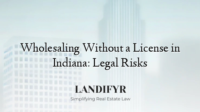 Wholesaling Without a License in Indiana: Legal Risks