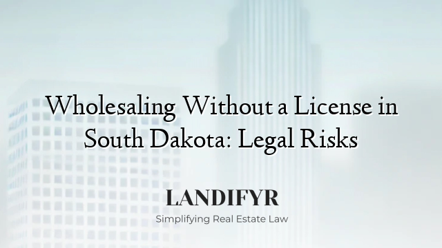 Wholesaling Without a License in South Dakota: Legal Risks