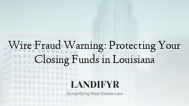 Wire Fraud Warning: Protecting Your Closing Funds in Louisiana