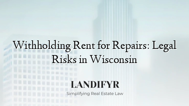 Withholding Rent for Repairs: Legal Risks in Wisconsin